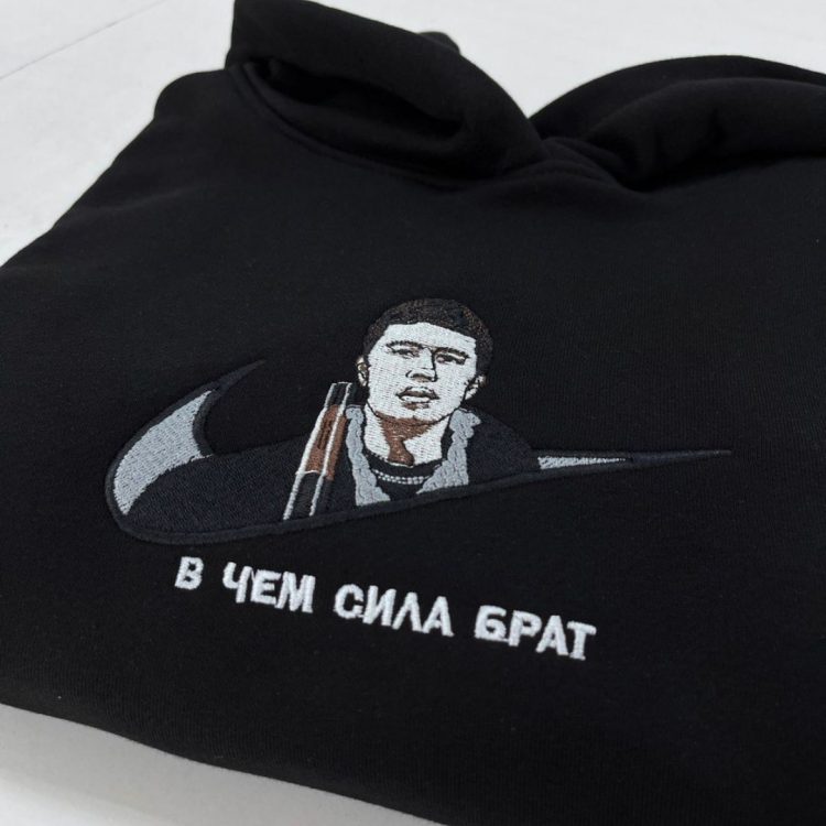 худи с вышивкой В чем сила брат (2)