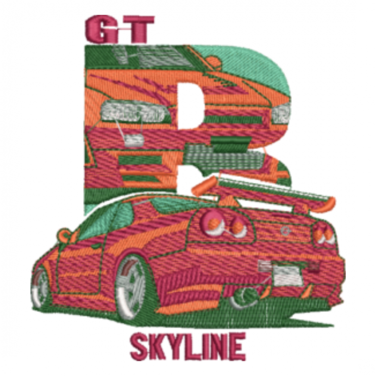 одежда с вышивкой Nissan Skyline
